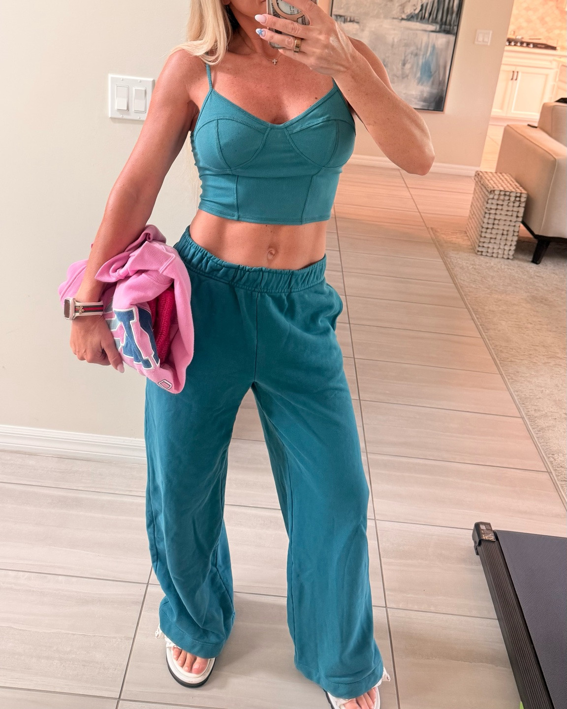 This VICI set is one of those outfits that feels like loungewear but looks completely put together. I wear it at home, then add sneakers or sandals when I’m heading out to meet friends or grab dinner. So comfortable without sacrificing style. @VICI 

VICI clothing, matching lounge set, comfy set, elevated loungewear, casual outfit ideas, travel outfit, resort casual, two piece set

#LTKActive #LTKootd #LTKSaleAlert