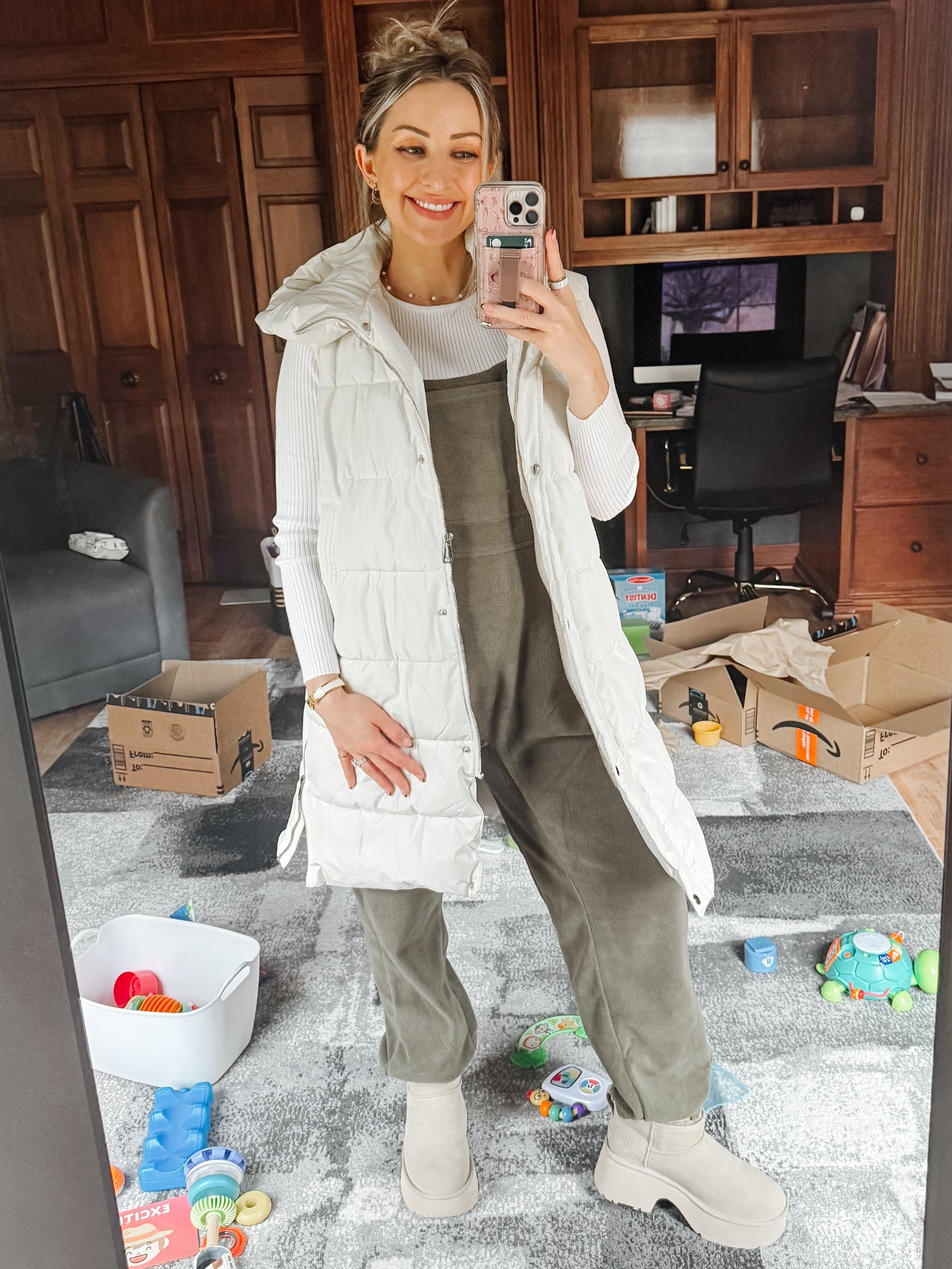 this expecting mama is trying to find cozy cute outfits to wear this winter!! This was a big win! Everything is linked and true to size!🫶🏼

#LTKSeasonal #LTKHoliday #LTKmomlife