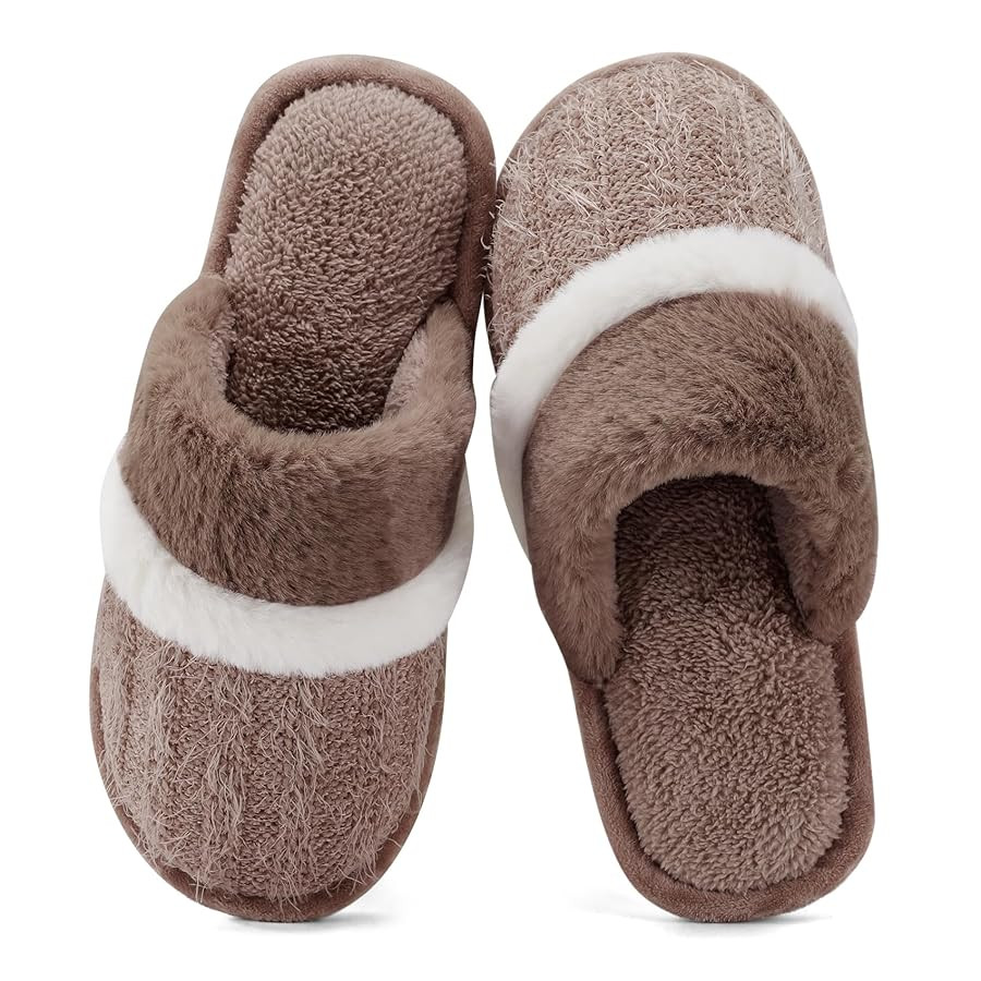 Cozy Slippers for Women Indoor and Outdoor Fuzzy House Shoes with Memory Foam Anti-Skid Sole Gift... | Amazon (US)