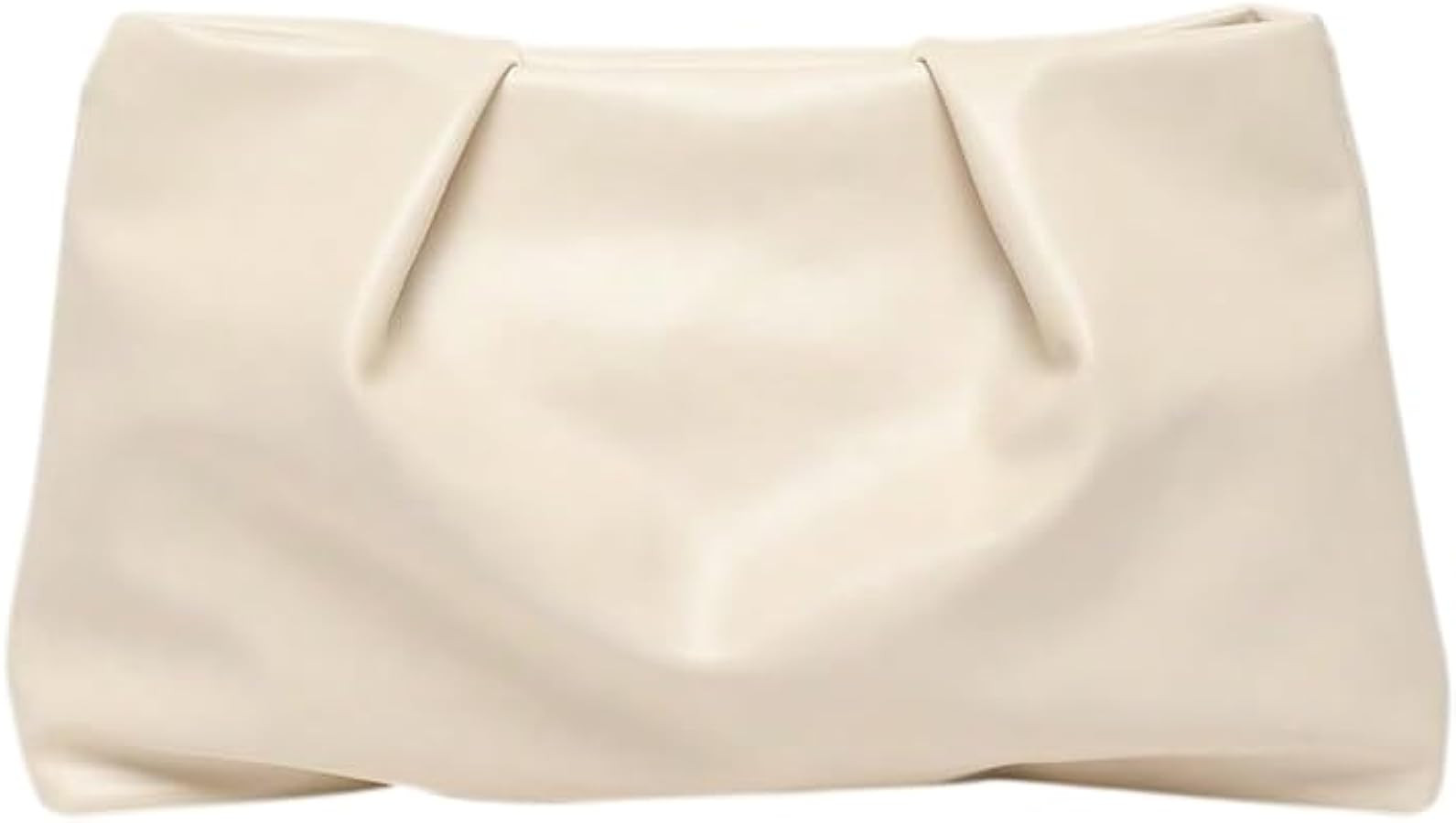 OYOANGLE Women's PU Leather Clutch Purses Small Zipper Ruched Minimalist Handbag | Amazon (US)