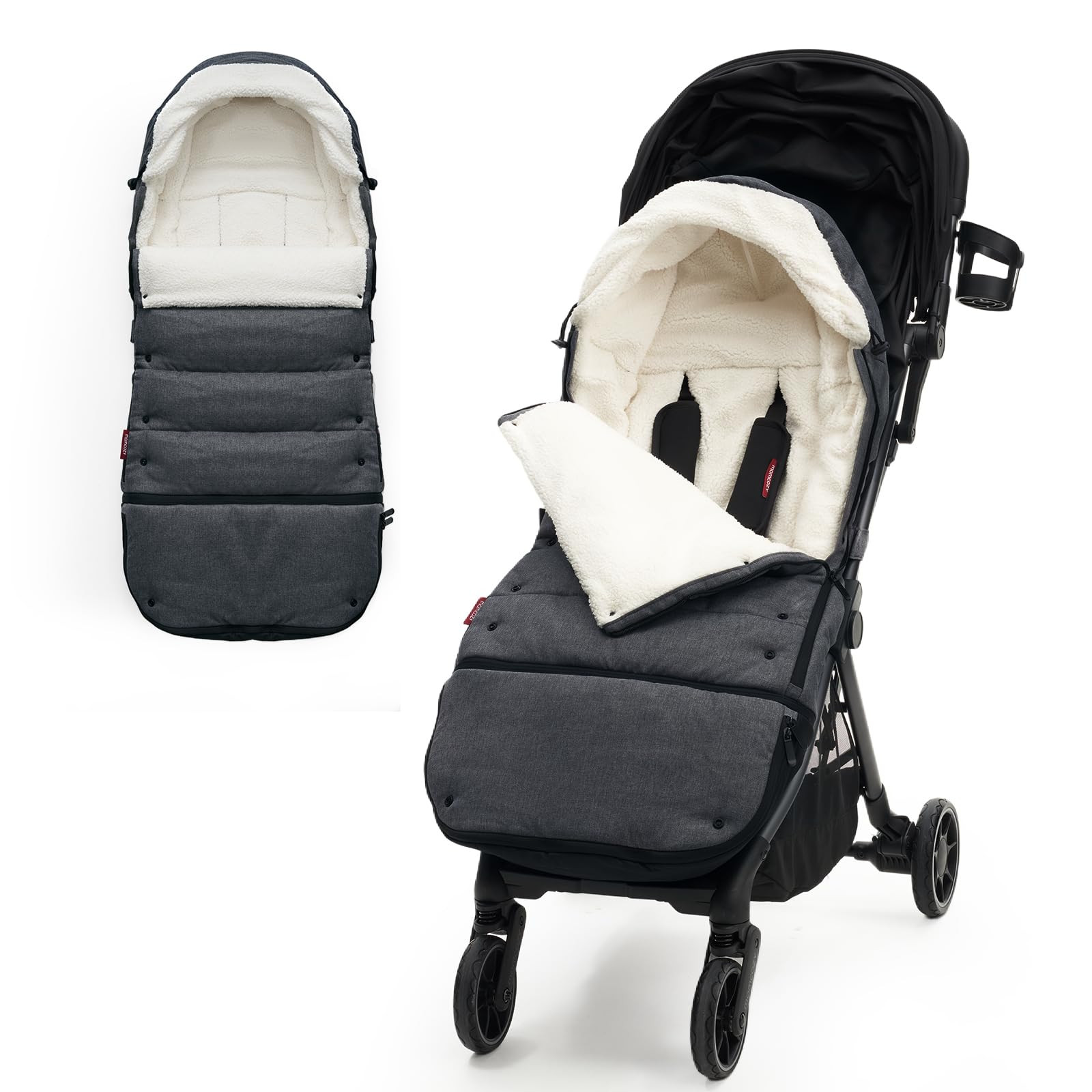 Momcozy Stroller Footmuff | Universal, Weather-Proof, Warm Stroller Bunting Bag | Extendable Wint... | Amazon (US)