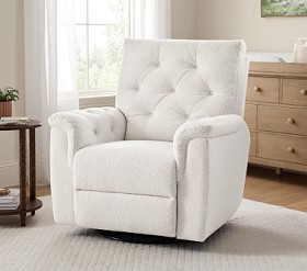 Tufted Relaxed Swivel Glider Recliner | Pottery Barn Kids