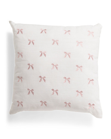 20x20 Eloise Bow Toss Pillow | TJ Maxx