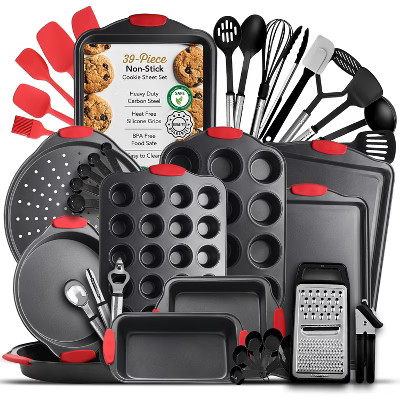JoyTable 39-Piece Premium Baking Set, Nonstick Bakeware Sets BPA Free, Steel Cookie Sheets for Ov... | Target