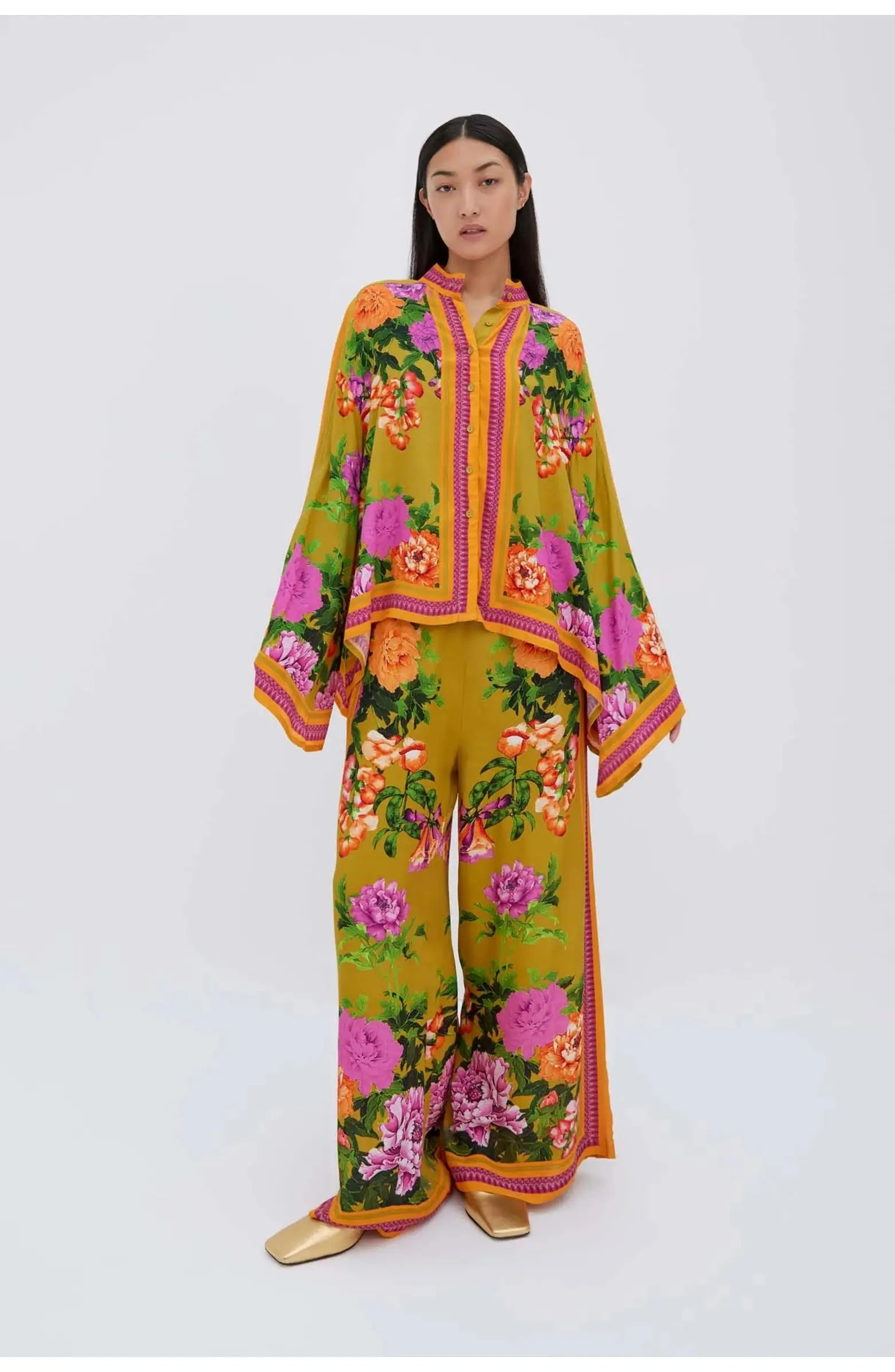 Alisa Green Viscose Shirt | Nordstrom