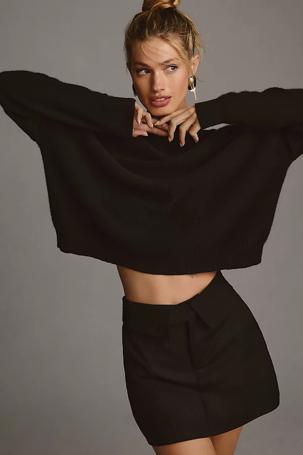 The Alani Cashmere Mock-Neck Sweater by Pilcro | Anthropologie (US)