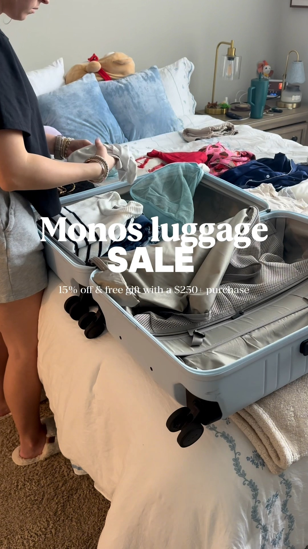 This is my favorite luggage brand to date! The suitcase made it through three weeks in Europe and so many different smaller trips! 


I’m showing shade blue haze in size medium check-in. I also have the blue haze carry-on. 
In the last clip you can see the Metro backpack in shade mahogany (Vegan Leather). 

Lastly, you can see the dust bag in clip one and the luggage cover for the medium suitcase! 

#LTKSaleAlert #LTKTravel