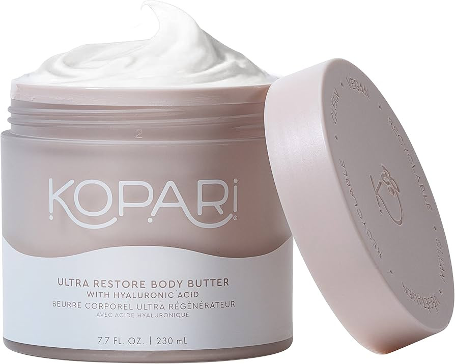 Kopari Ultra Restore Body Butter with Hyaluronic Acid and Vitamin B5 - Vegan Moisturizing Lotion ... | Amazon (US)