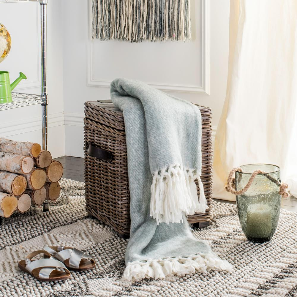 Magali Grey Throw | The Home Depot