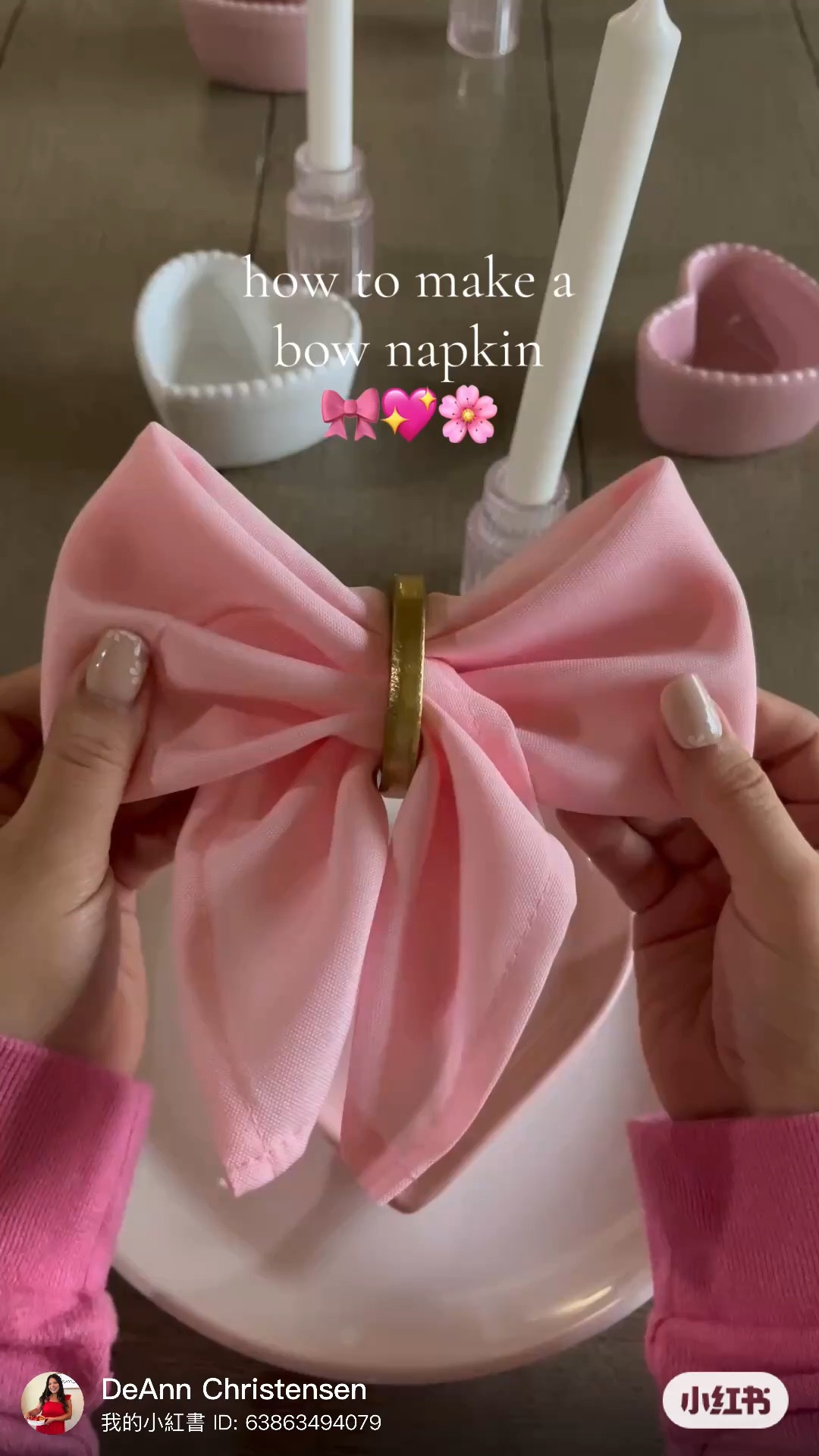How to make a bow napkin 🎀 #hosting #valentines #partyideas #hostingtips #tablescape #galentines #bows #bownapkins

#LTKHome #LTKSeasonal