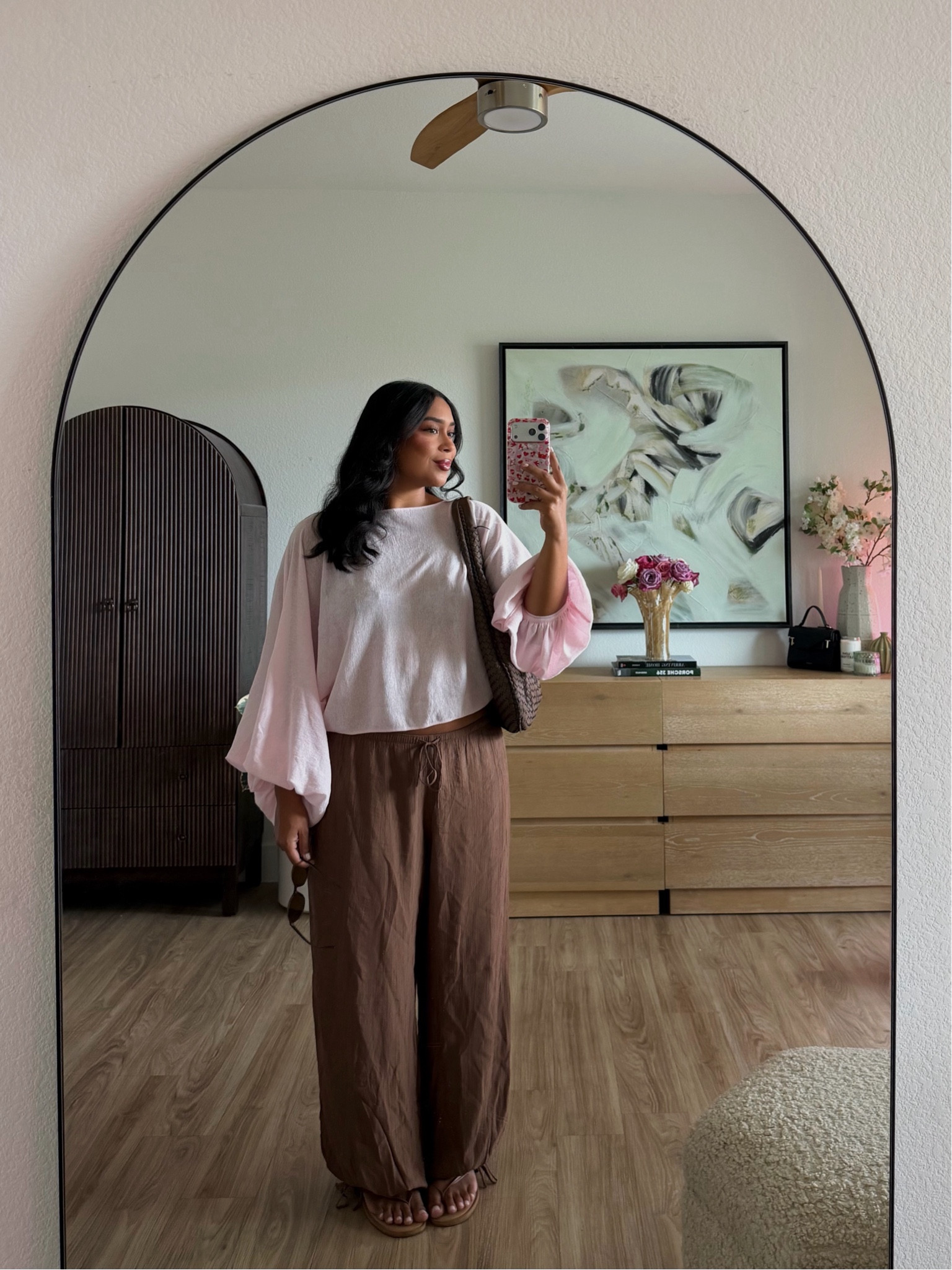 spring/ summer outfit of the day🤎 love love love how comfy this fit it, legit feels like you’re wearing pjs (top is from Zara, got a M) & (pants are Abercrombie, SO comfy, wearing a M they run a little big imo)

#LTKMidsize #LTKootd #LTKSeasonal