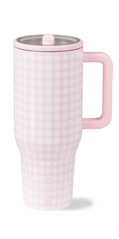 HydroJug Traveler Pink Gingham | Well.ca