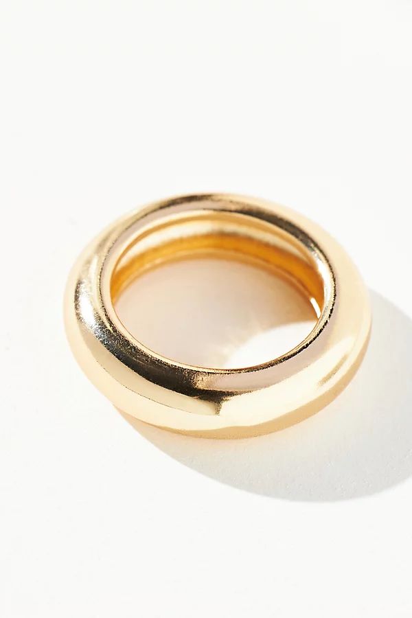 Chunky Mod Ring By Anthropologie in Gold Size 10 | Anthropologie (US)