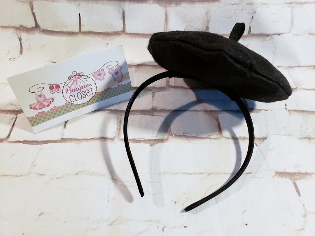 Beret Mini Hat Headband for Adults & Children, Baby Headbands, Mini Beret Hats, French Beret Hat ... | Etsy (US)