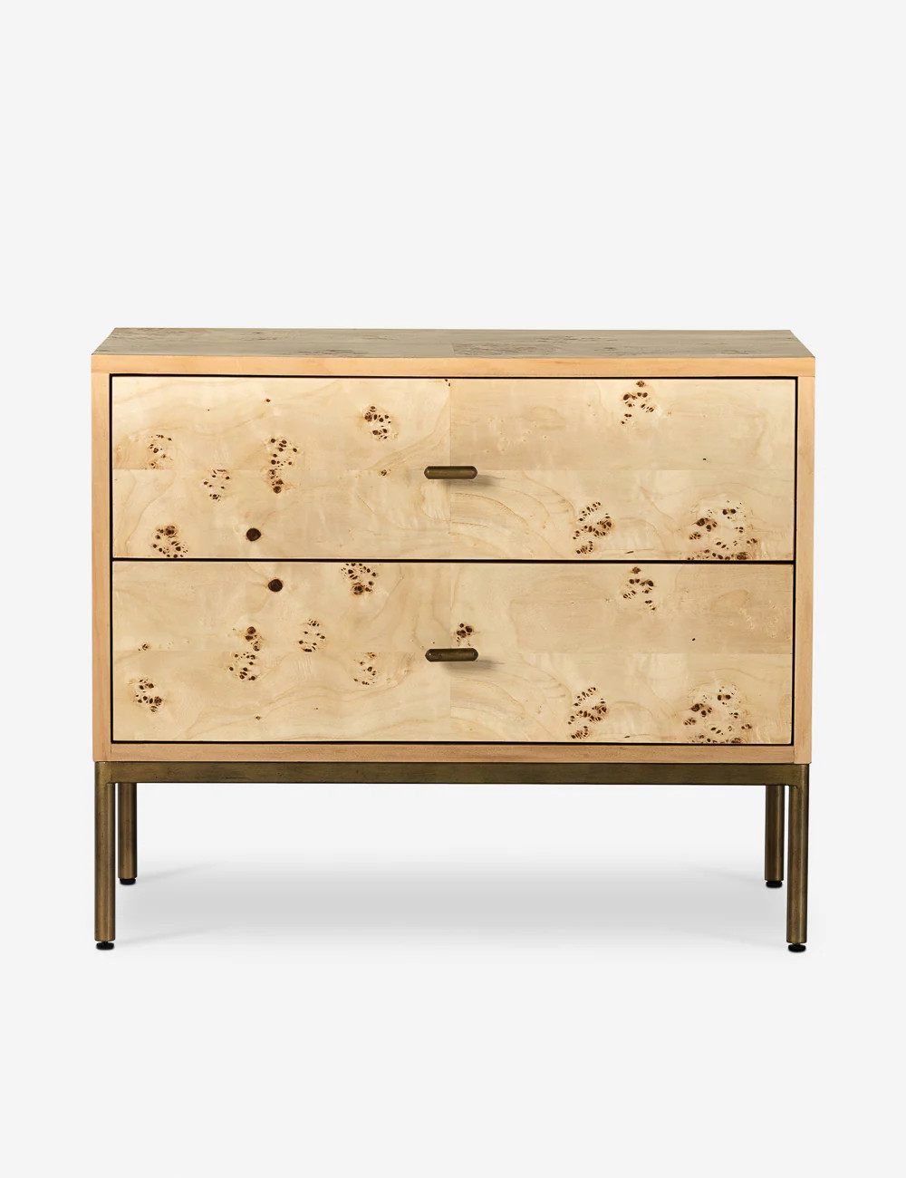 Lorca Burl Wood Nightstand, Burl Wood | Lulu and Georgia 