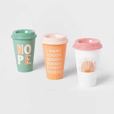24oz Plastic 3pk Reusable Cold Cup - Room Essentials™ : Target