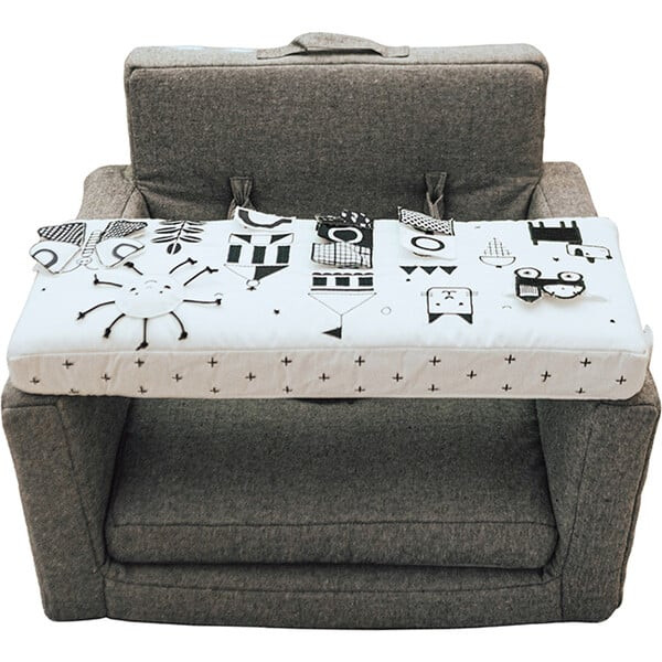 Happy Day (B&W) Square Chair | Maisonette