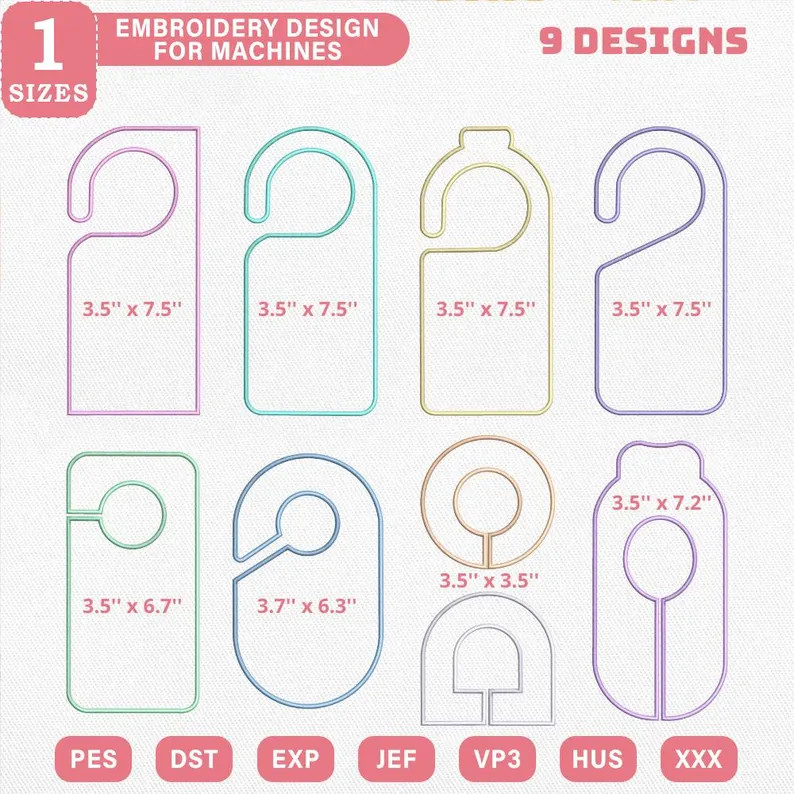 ITH Baby Closet Divider Embroidery Design |Nursery Organization |Baby Clothing Size Tags In The H... | Etsy (Global)
