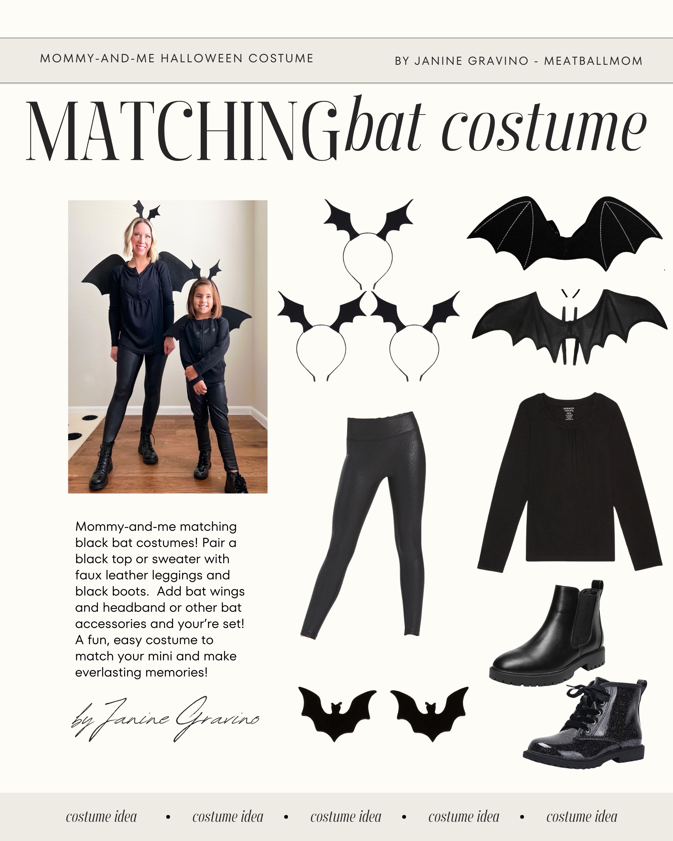 Mommy and me matching bat costumes 

#LTKKids #LTKFamily #LTKHalloween