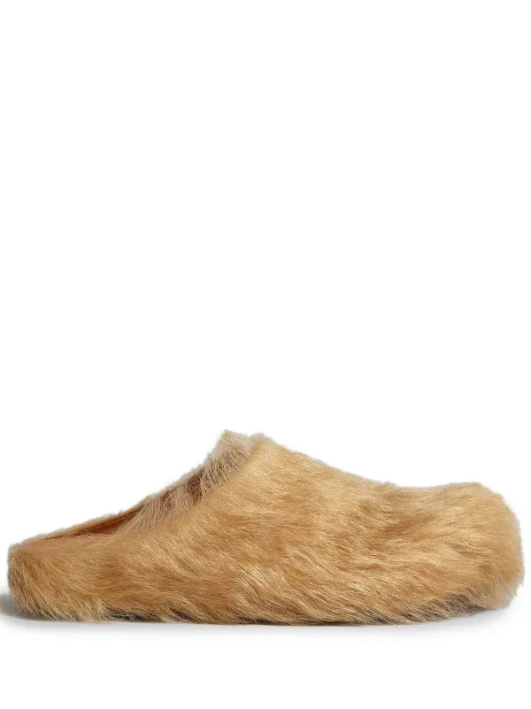 Marni Fussbet Sabot calf-hair Slippers - Farfetch | Farfetch Global