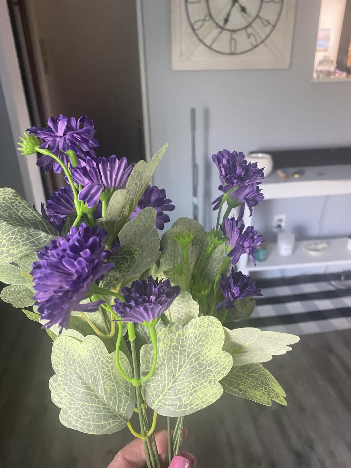 HyeFlora Dahlia Artificial Flowers for Outdoors Spring Summer Decor, 6 Bundles Fake Daisy White F... | Amazon (US)