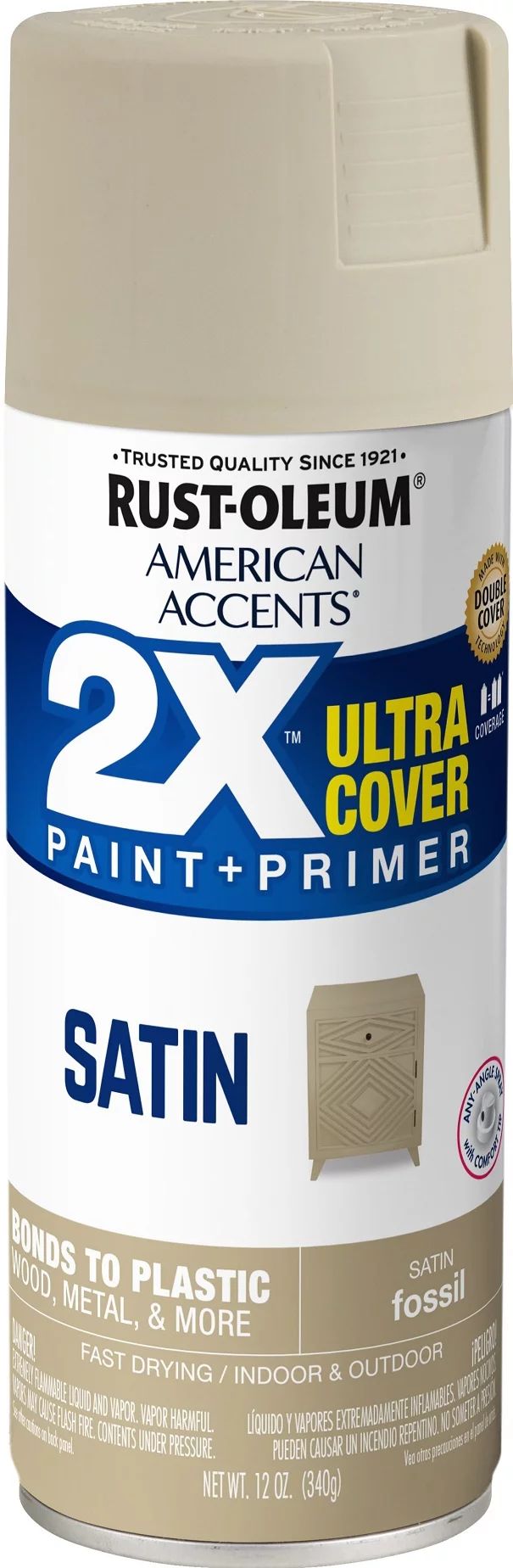 Fossil, Rust-Oleum American Accents 2X Ultra Cover Satin Spray Paint, 12 oz | Walmart (US)