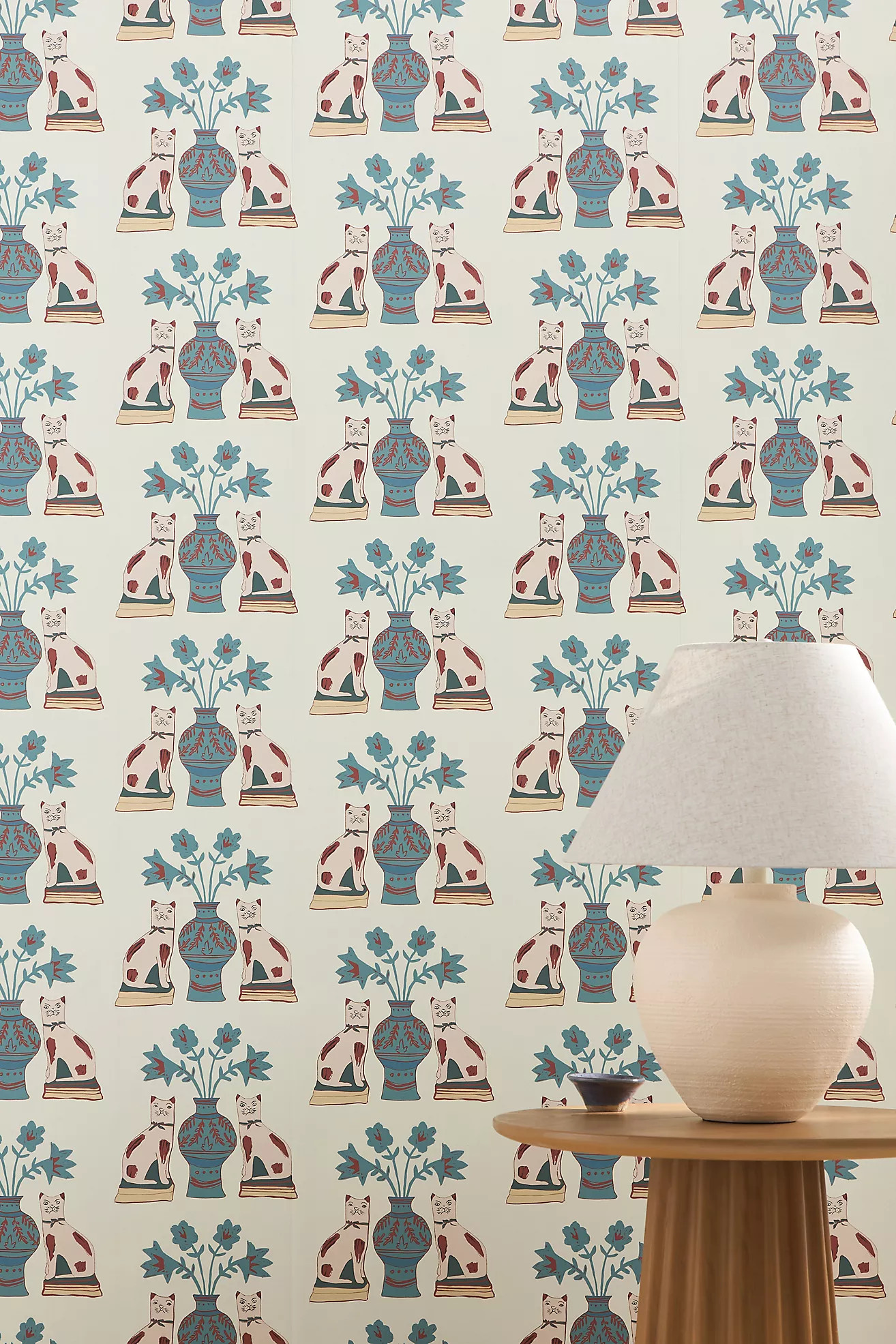 Pair of Cats Wallpaper | Anthropologie (US)