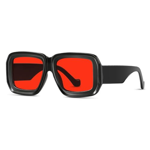YDAOWKN Vintage Oversized Sunglasses for Women Men Retro Square Luxury Big Large Sun Glasses UV400 | Amazon (US)