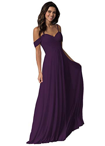 Miao Duo Women's Elegant Plum A Line Bridesmaid Dresses with Pockets Evening Dress Plus Size 24W | Amazon (US)