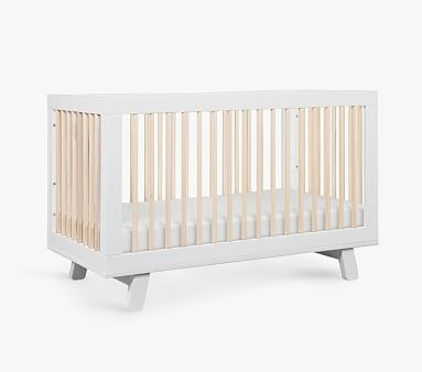 Babyletto Hudson Convertible, White/Washed Natural, Standard UPS Delivery | Pottery Barn Kids