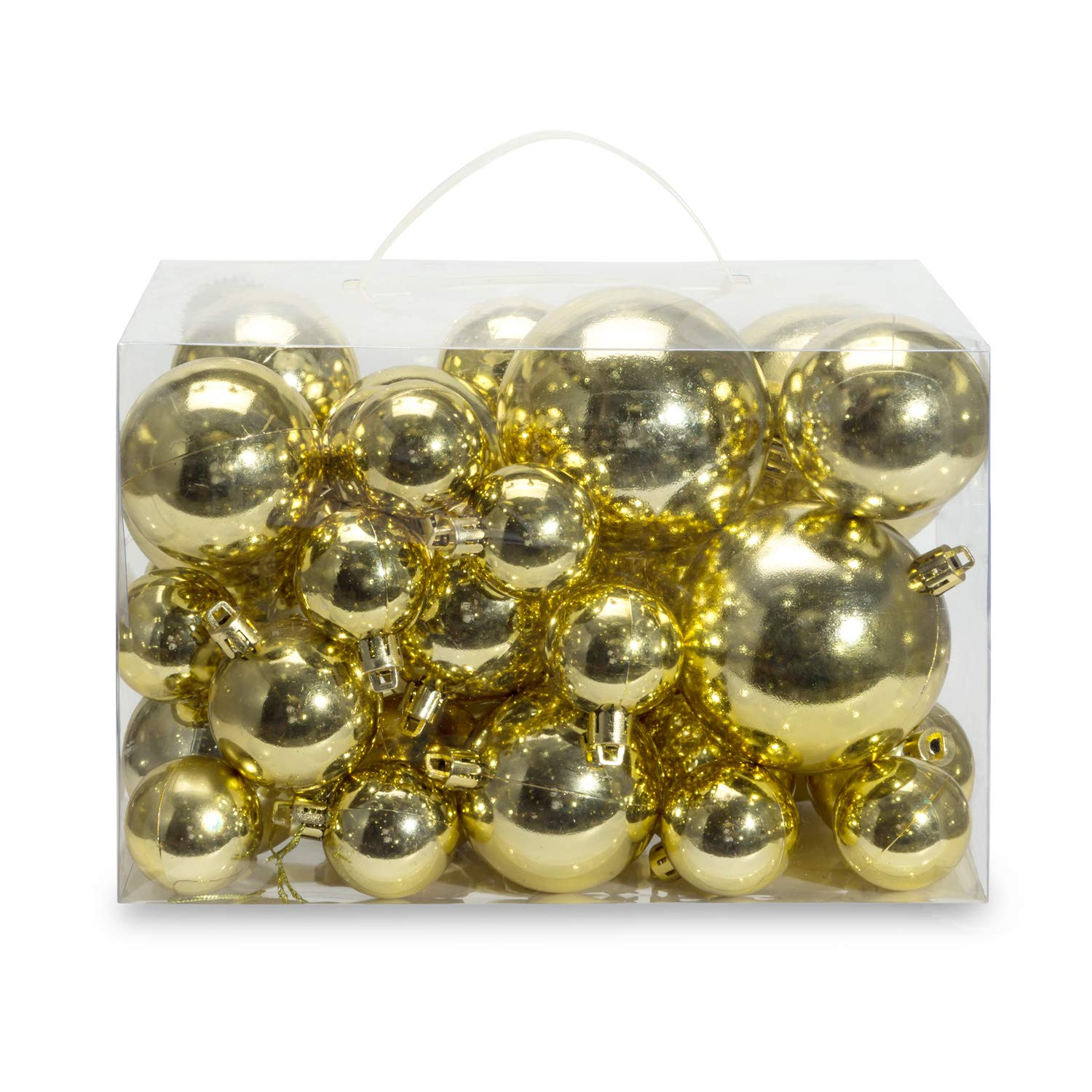 AMS 40ct Christmas Ball Plated Ornaments Tree Collection for Holiday Wedding Party Decoration(40c... | Amazon (US)