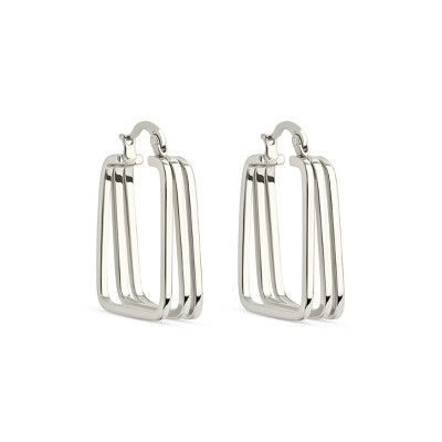 SHINE by Sterling Forever Belinda Textured Square Earrings - Gold | Target