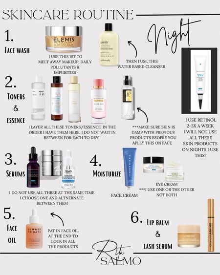 Night skincare routine 
My list is pretty extensive but I love it and it works for me ✨

#LTKbeauty