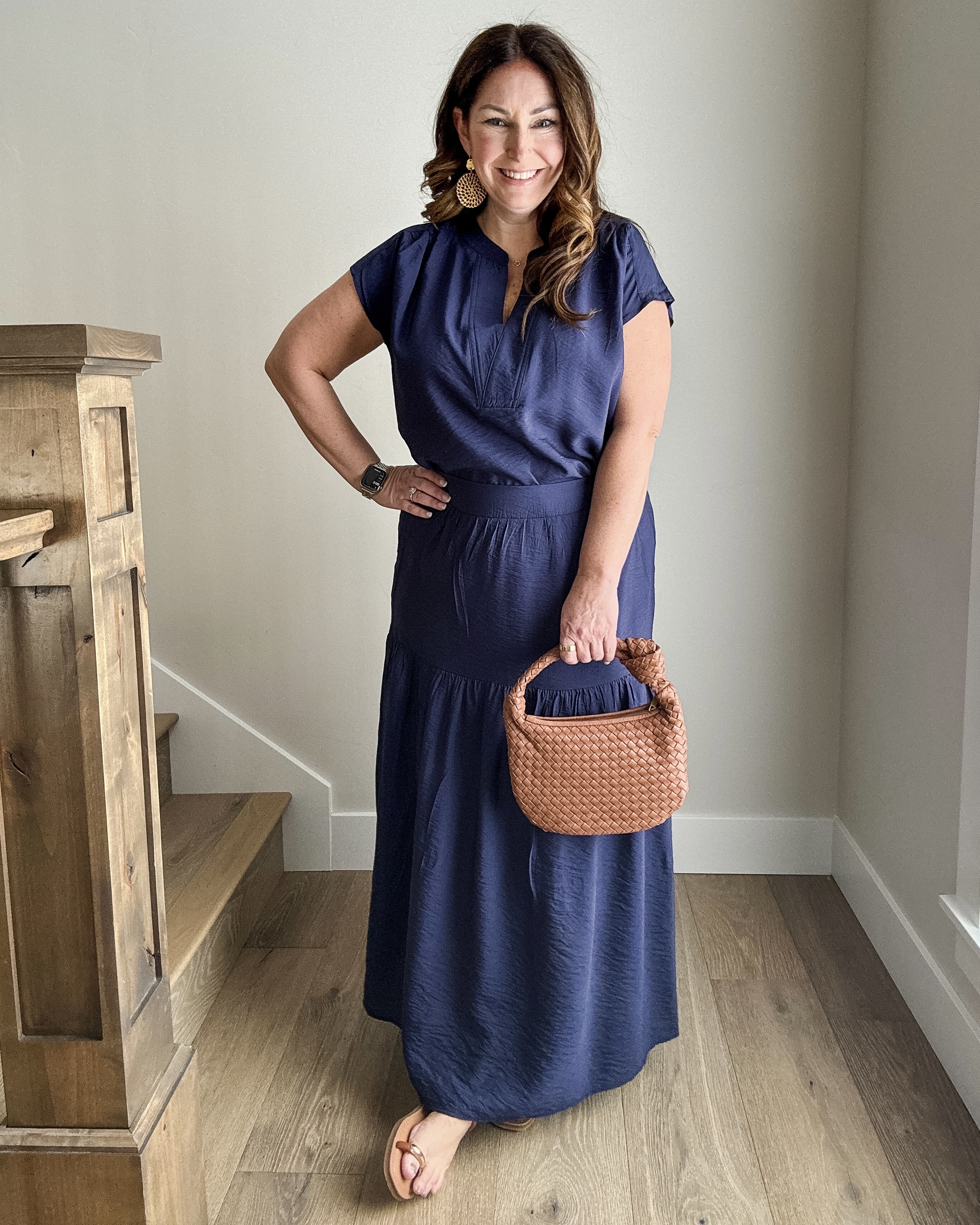 Spring outfit with maxi skirt size up if in-between this runs tight in waist. Blouse tts, L use code RYANNE10 for 10% off  

 

#LTKSeasonal #LTKOver40 #LTKMidsize