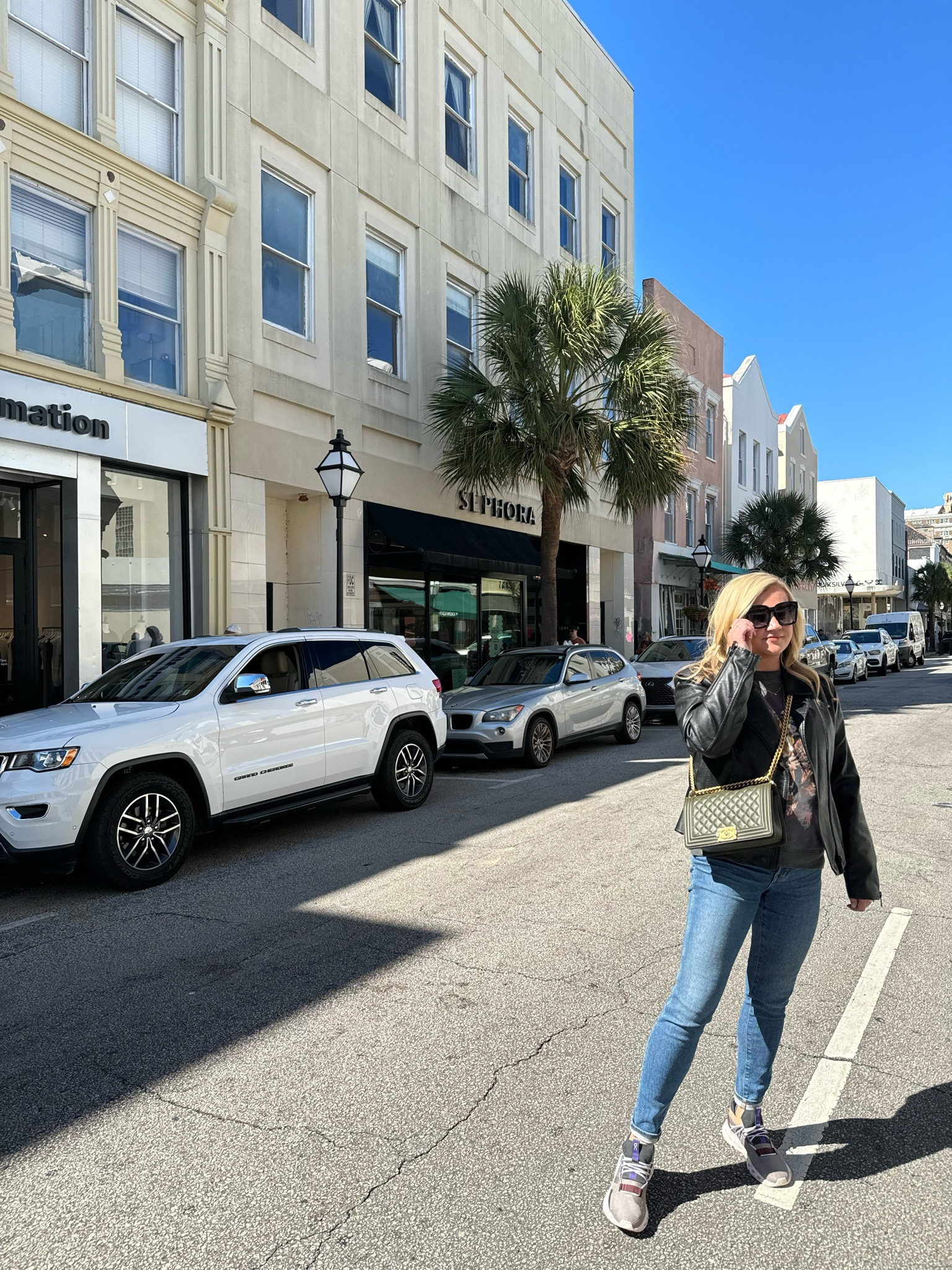 Fall outfit, fall fashion, fall style, leather jacket, Anine bing sweatshirt, Charleston style, ON sneakers

#LTKfindsunder100 #LTKstyletip #LTKmidsize