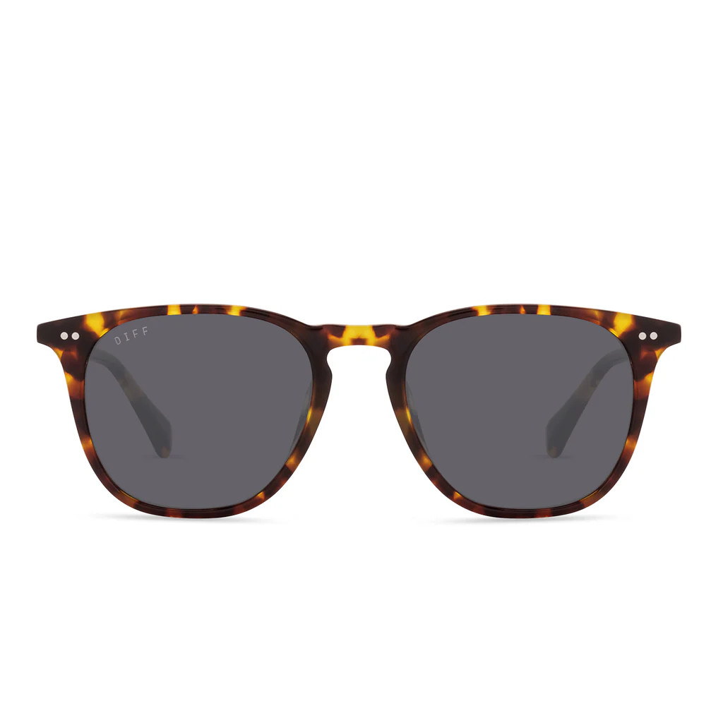 MAXWELL XL - AMBER TORTOISE + GREY POLARIZED SUNGLASSES | DIFF Eyewear