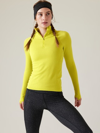 Flurry Half Zip Mock Neck Top | Athleta