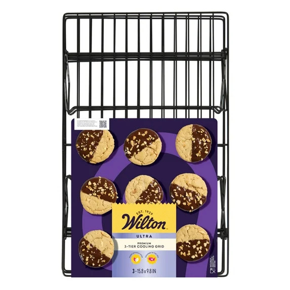 Wilton Ultra Non-Stick 15" x 9" 3-Tier Steel Cooling Rack Checkered Grid Foldable Rectangular Coo... | Walmart (US)