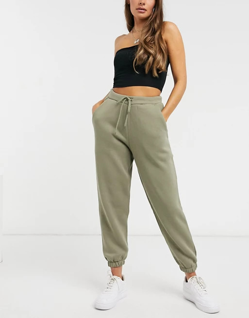 ASOS DESIGN Hourglass oversized jogger in pale khaki | ASOS (Global)