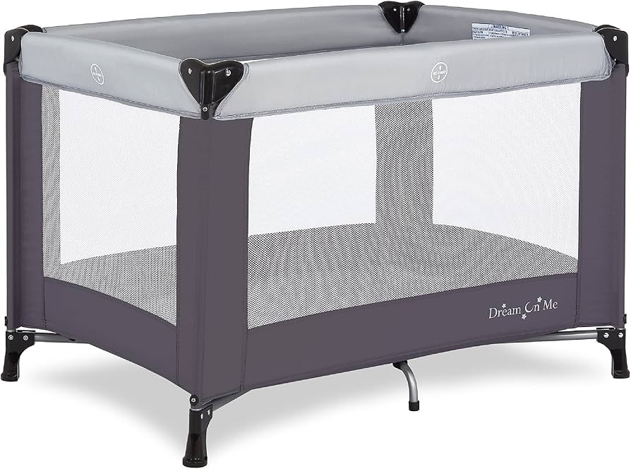 Dream On Me Nest Portable Play Yard With Carry Bag And Shoulder Strap, Grey | Amazon (US)