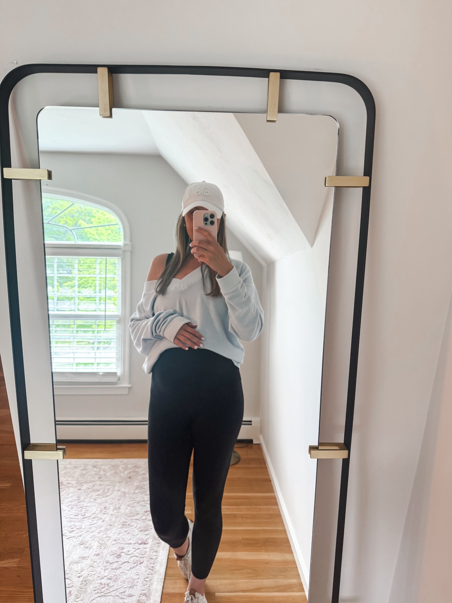 Outfit of the day for errands and drop offs in the rain. 

This target sweatshirt is so comfortable and I love the off the shoulder look 🩵

#LTKFamily #LTKFindsUnder50 #LTKBump