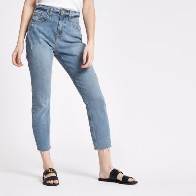 Petite mid blue Casey slim fit jeans | River Island (UK & IE)