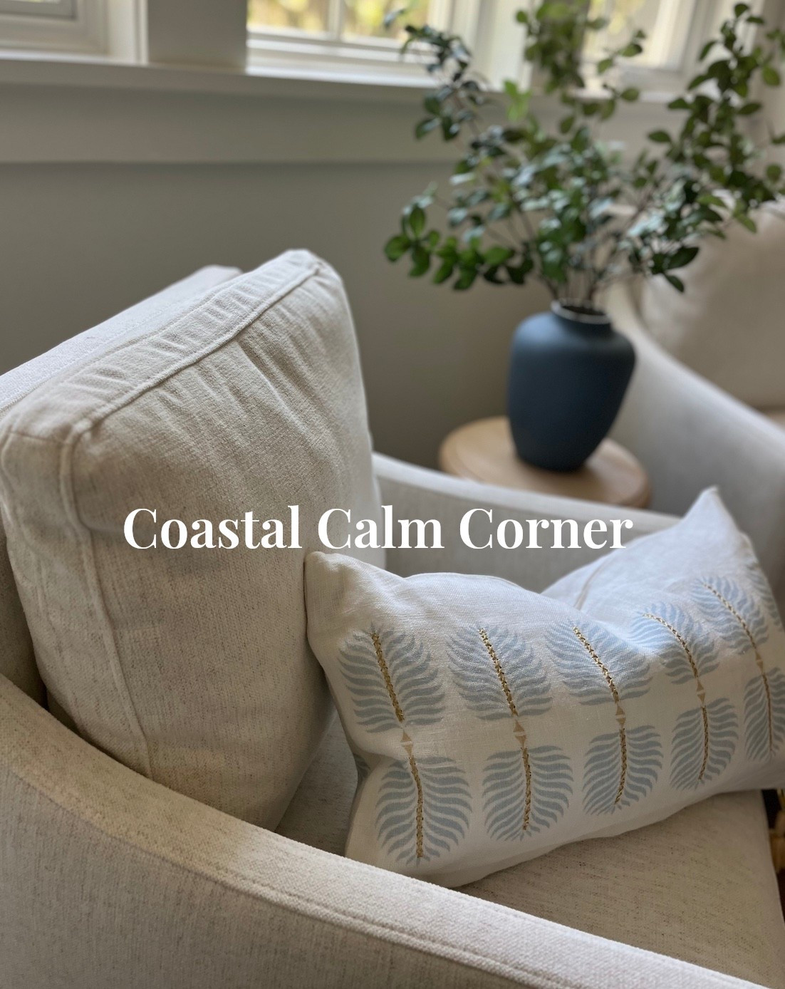 If your seating area feels flat or unfinished, start with layered texture + tone. I refreshed this cozy corner with a neutral club chair, a soft coastal lumbar pillow, and simple greenery in a matte vase—instantly creating a calm, elevated moment that feels intentional. I use this formula often in beach + lake homes, and it always brings that quiet luxury coastal vibe without overwhelming the space. Shop the look below to recreate this effortless seating setup.

#LTKhome #LTKcoastal #coastaldesign #coastalchic #quietluxuryhome #neutralhome #coastaldecor #coastalliving 

#LTKHome #LTKStyleTip