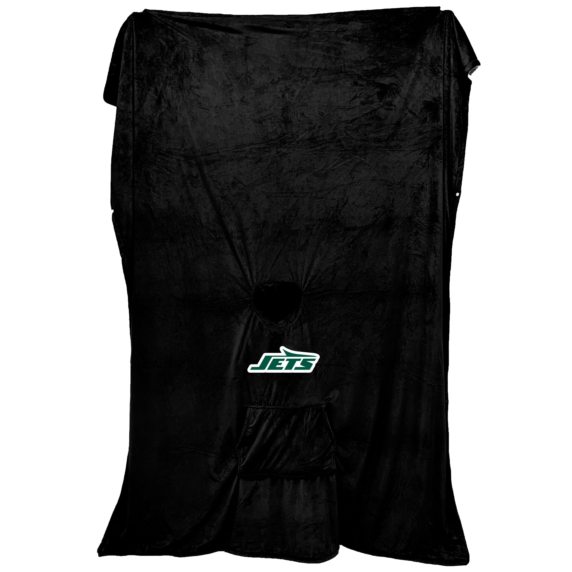 New York Jets 60"" x 80"" Logo Patch Team Color Bloncho with Sherpa | Fanatics