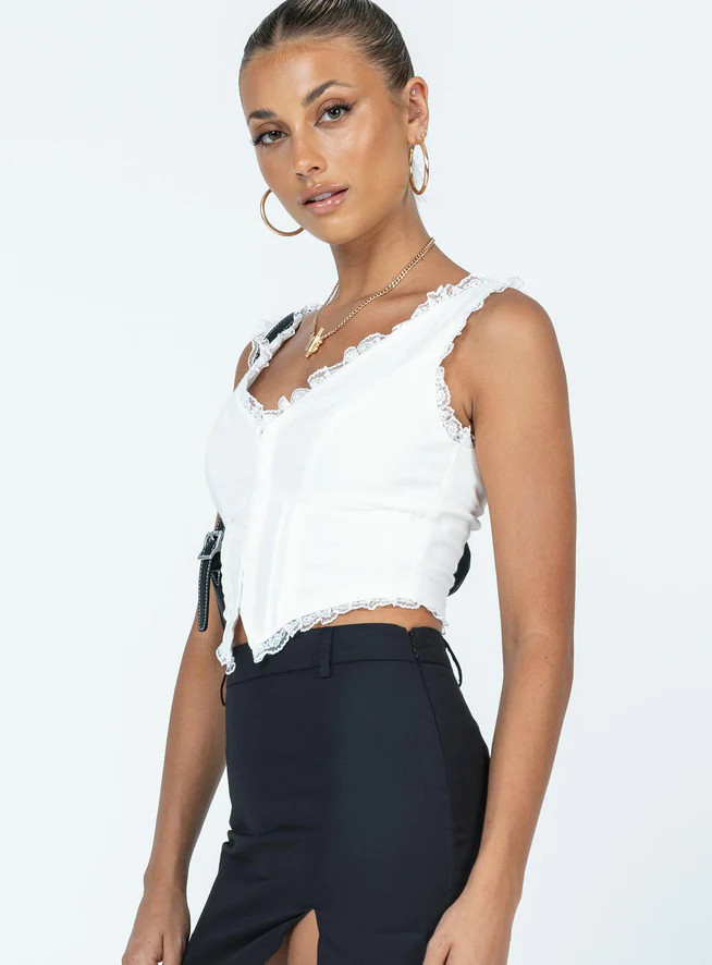 Silvanna Top White | Princess Polly US