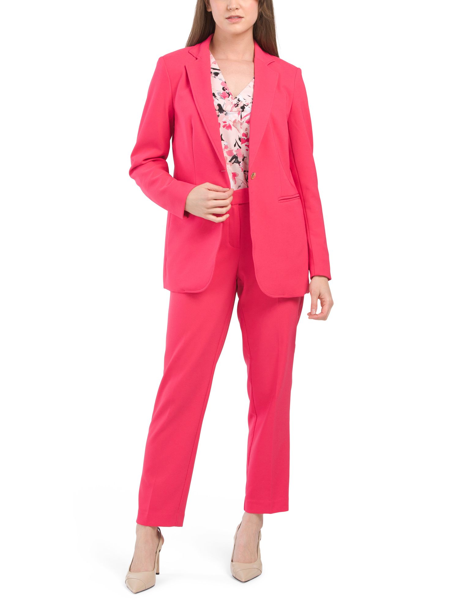 One Button Notch Collar Blazer | Marshalls