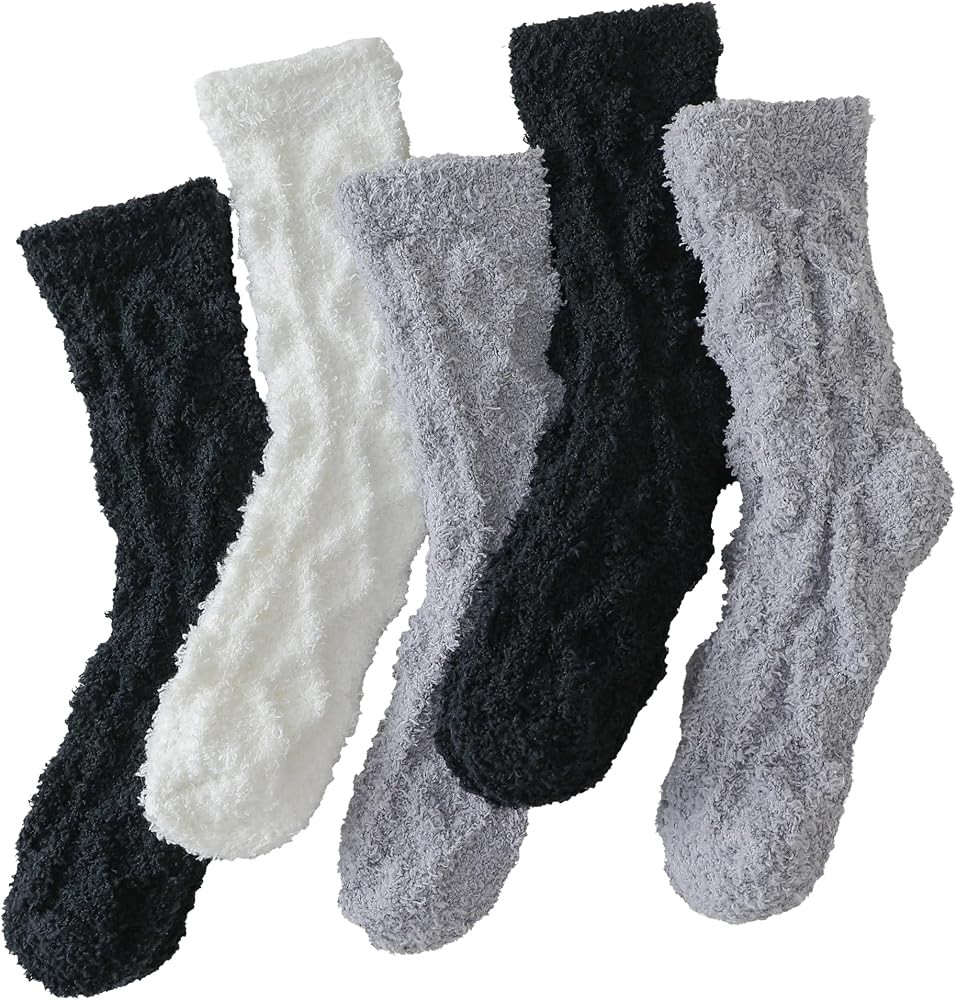TEHOOK Fluffy Fuzzy Sock, Plush Sleeping Slipper Socks | Amazon (US)