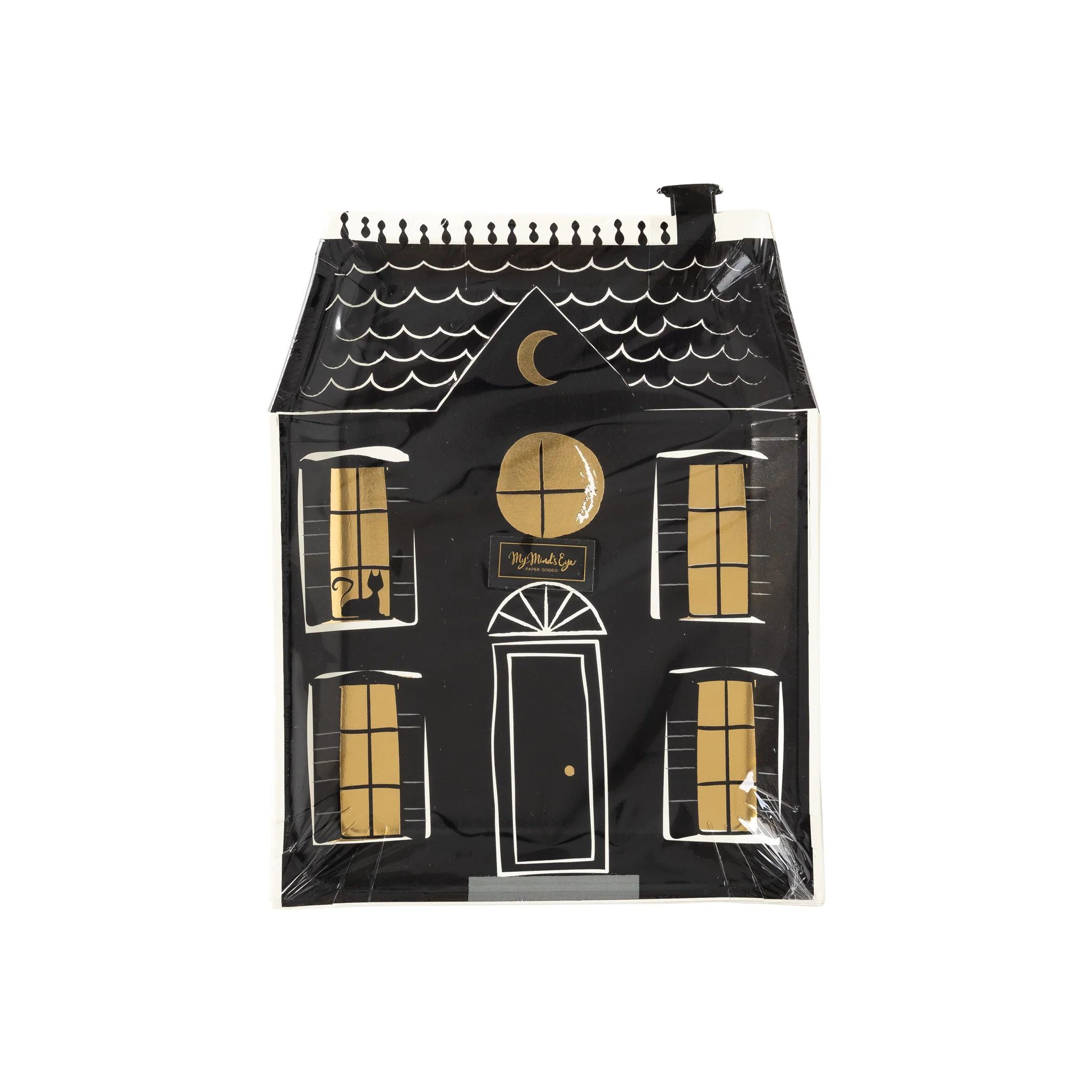 Haunted Village Haunted House Shaped Paper Plate | My Mind's Eye