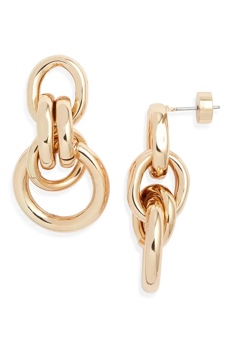 Double Circle Front Hoop Earrings (Women) | Nordstrom | Nordstrom