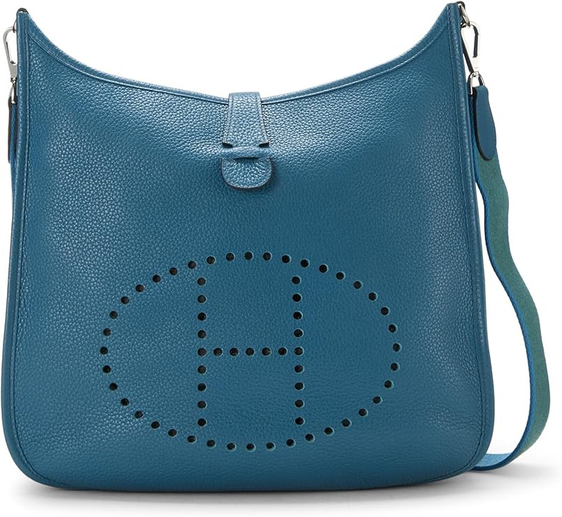 Amazon.com: Hermès, Pre-loved New Blue Jean Clemence Evelyne III GM, Blue : Amazon Luxury | Amazon (US)